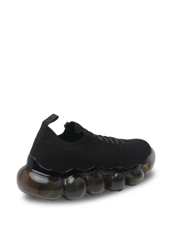 groundsブラック ニット スニーカー23 GROUNDS ラウンドトゥ スニーカー | ブラック | FARFETCH JP