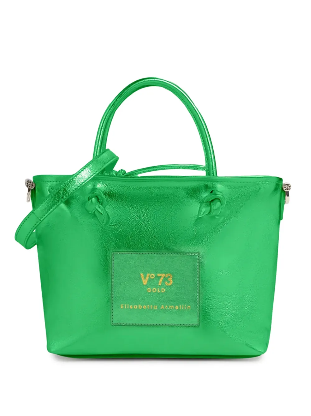 V°73 logo-patch tote bag - Verde
