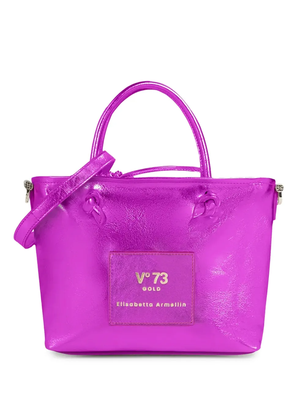 V°73 logo-patch tote bag - Viola