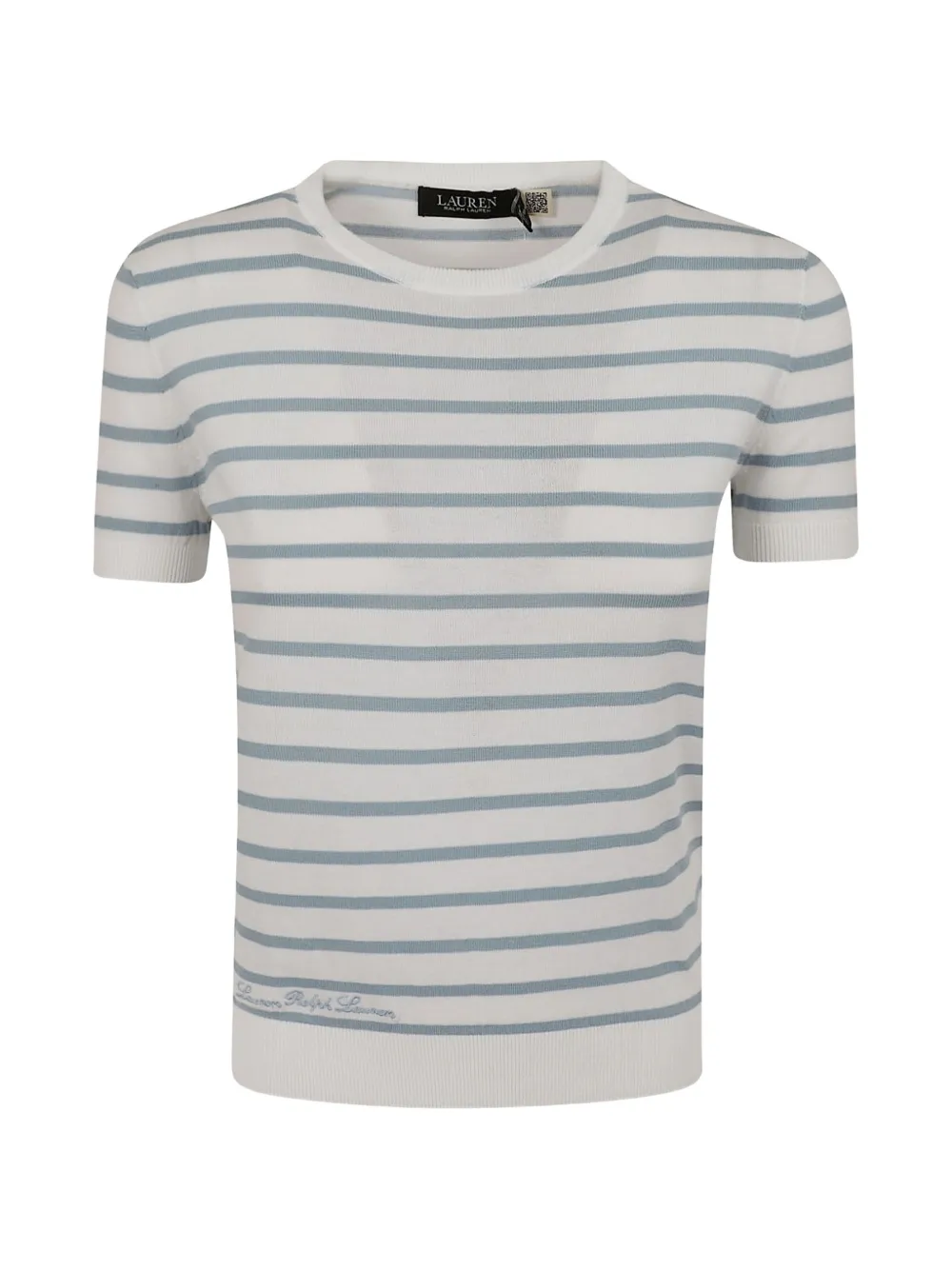 Lauren Ralph Lauren striped knitted T-shirt - Bianco