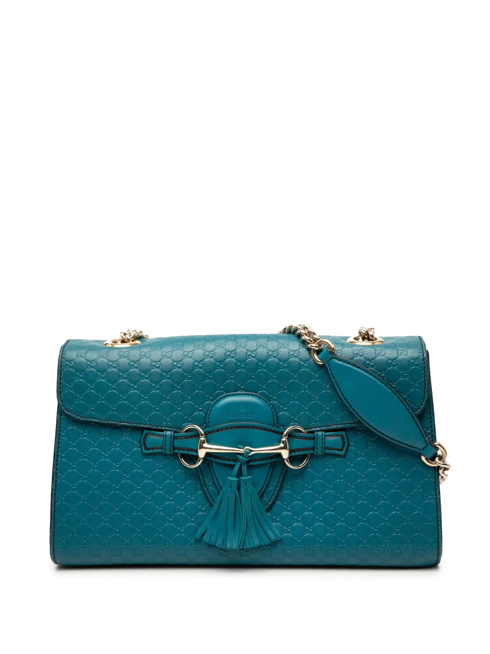 Gucci Pre-Owned 2000-2015 Medium Microguccissima Emily shoulder bag - Blu