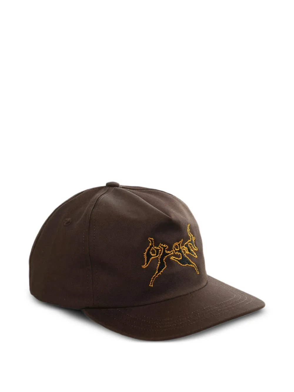 D-R-G-N Huo Flame logo-embroidered baseball cap - Marrone