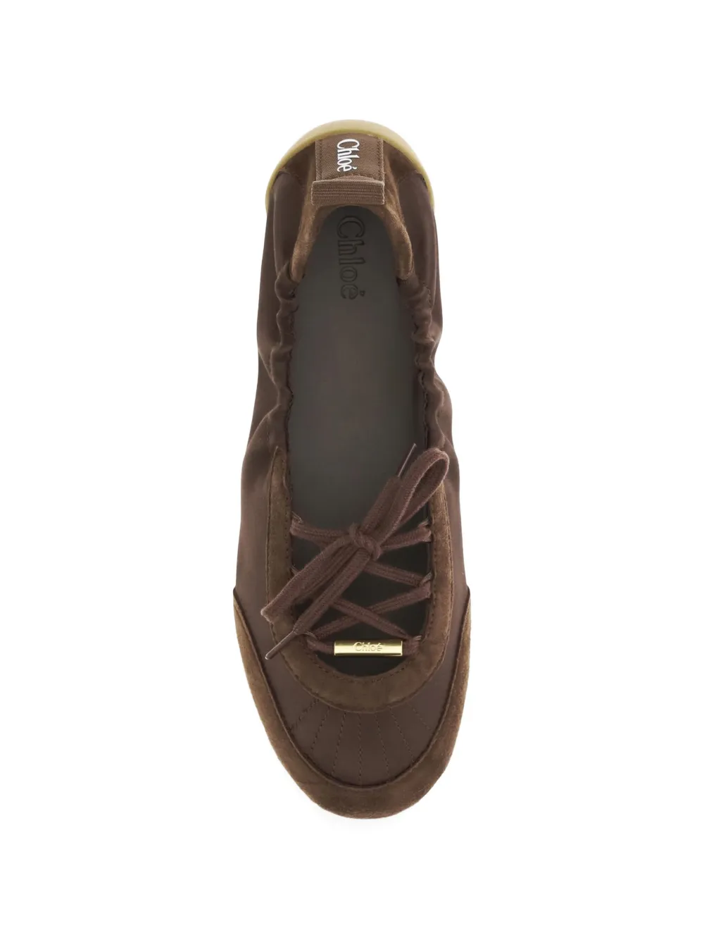 Chloé lace-up ballet flats Bruin