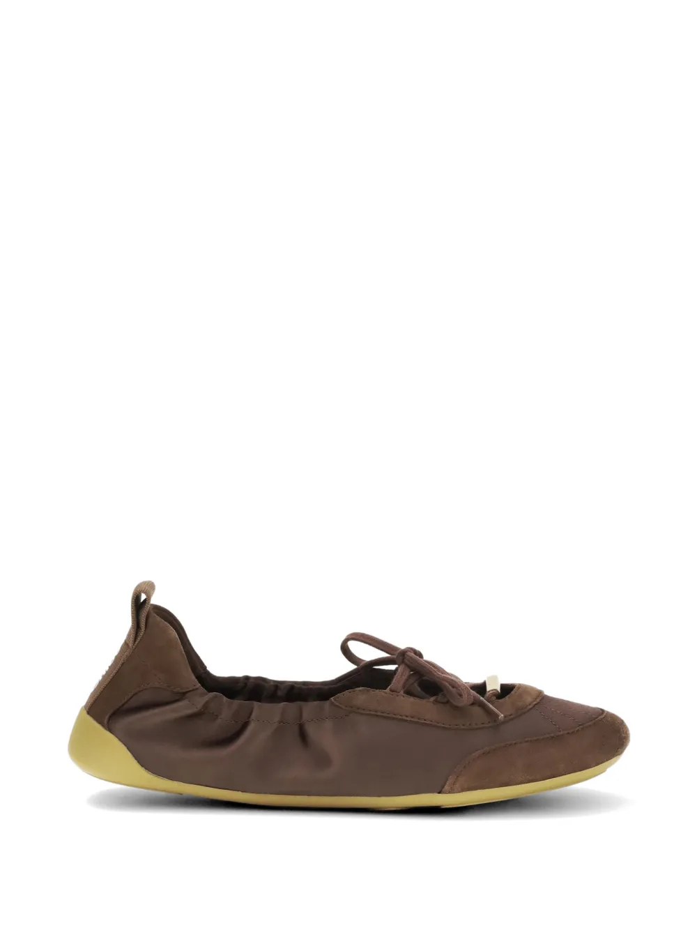 Chloé lace-up ballet flats - Marrone