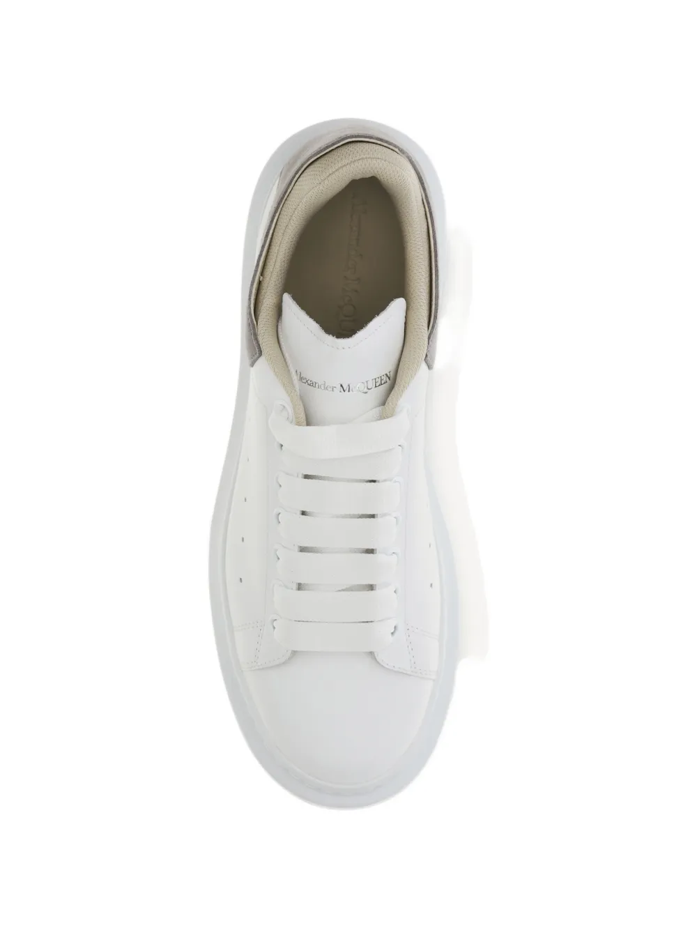 Alexander McQueen low-top leather sneakers Wit