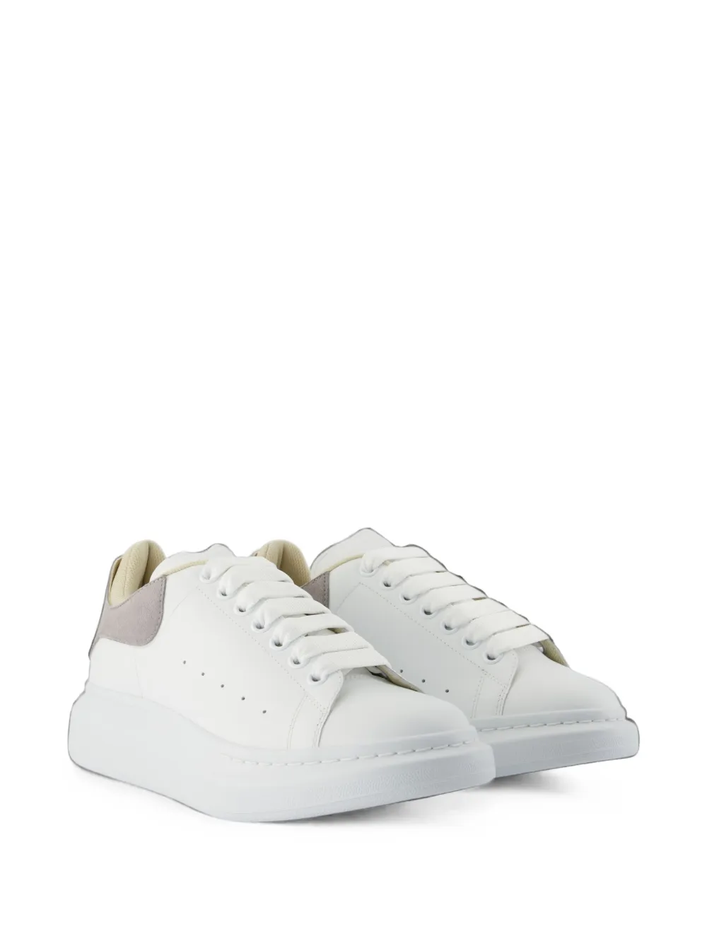 Alexander McQueen Low-top leren sneakers Wit