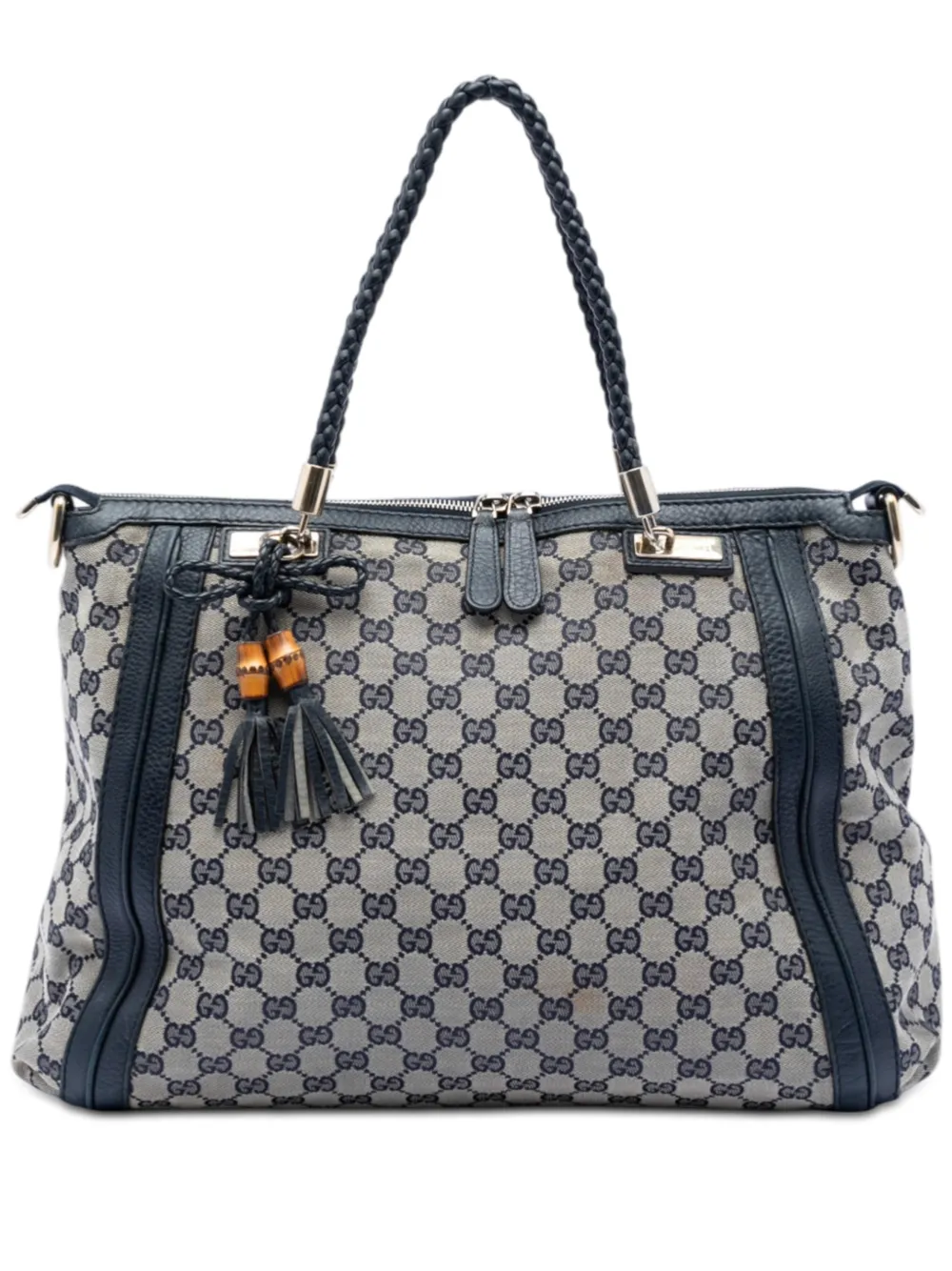 Gucci Pre-Owned 2016-2026 GG Canvas Bella Convertible Tote satchel - Nero