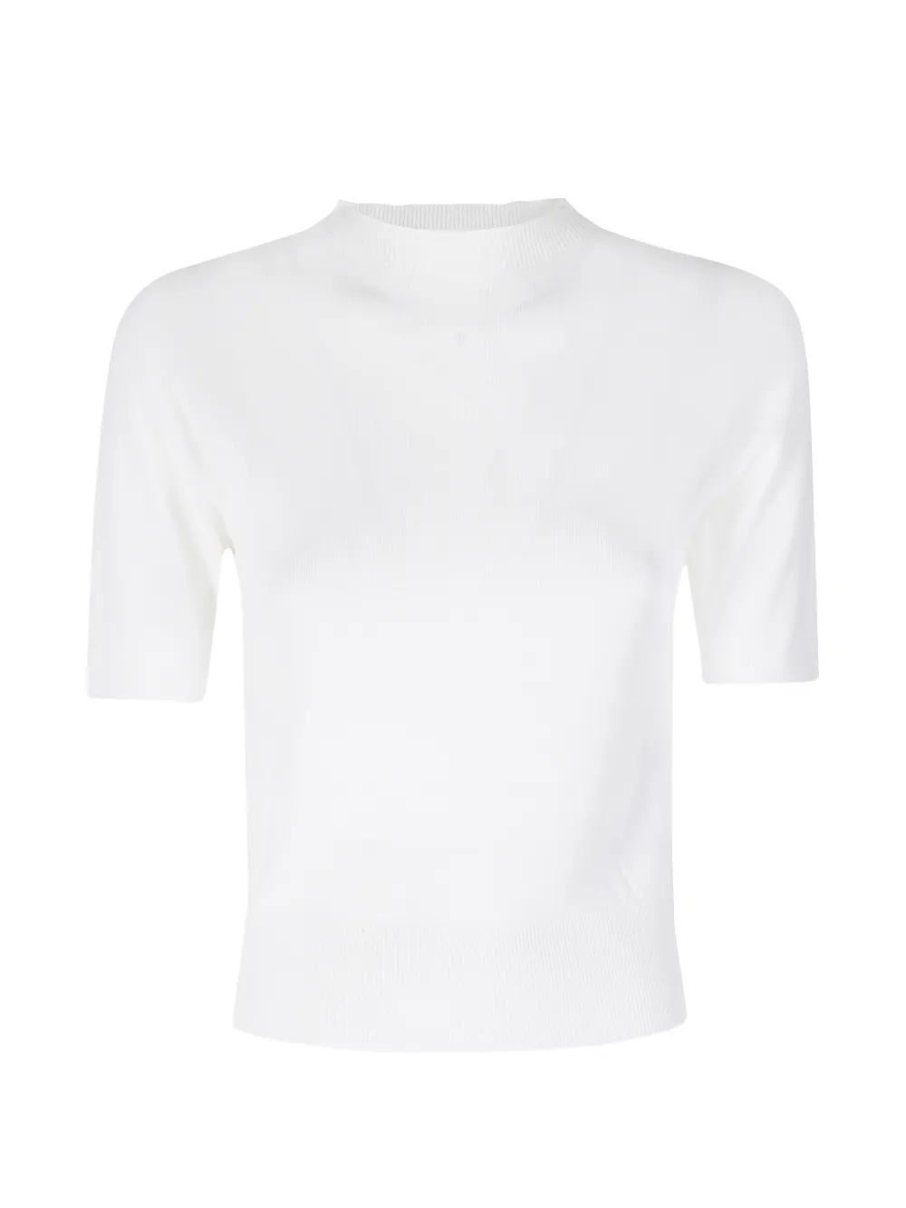 Solotre Maglia Slim Short-sleeve Sweater In White