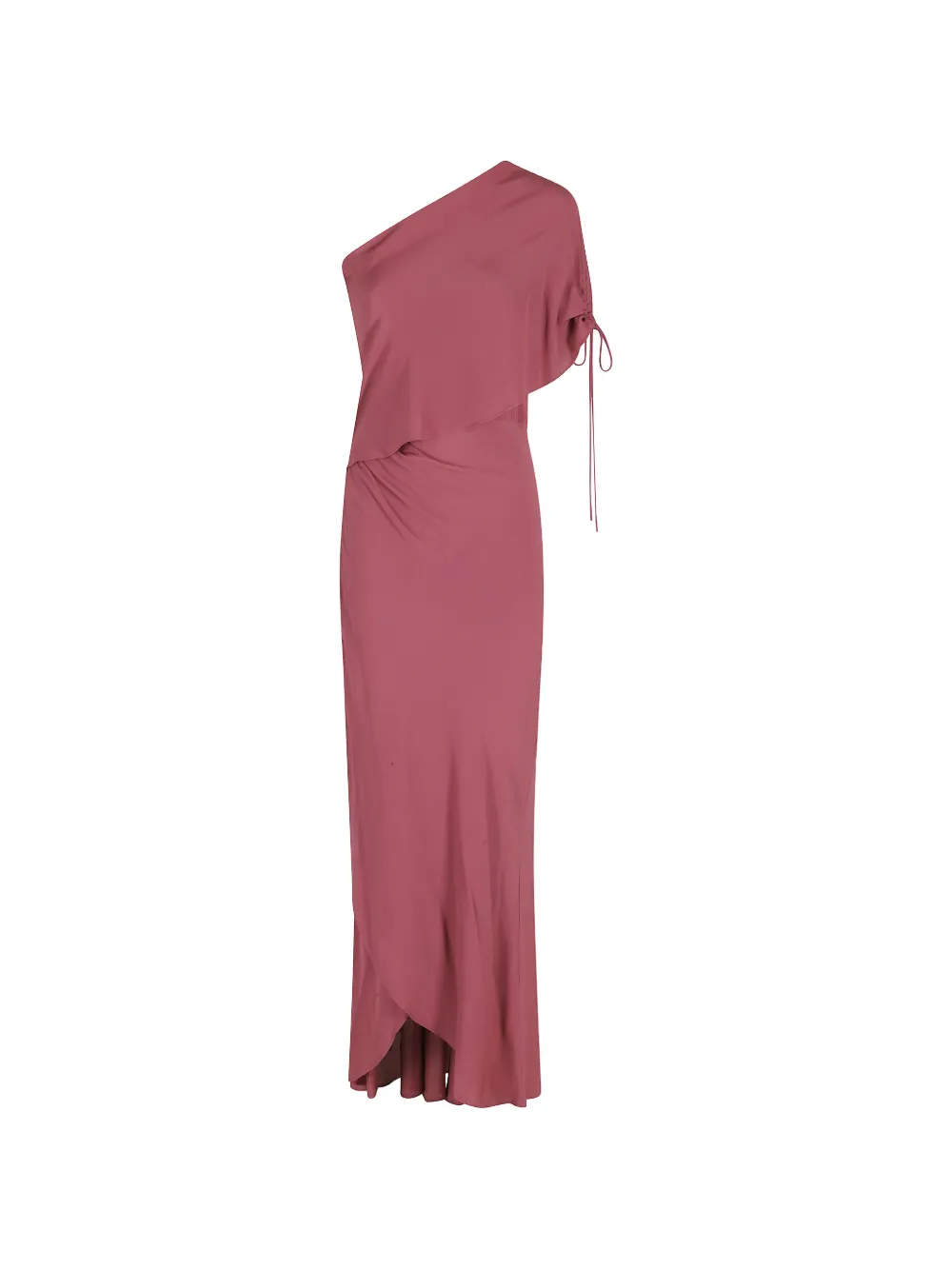 Semicouture Clara one-shoulder draped maxi dress - Rosa