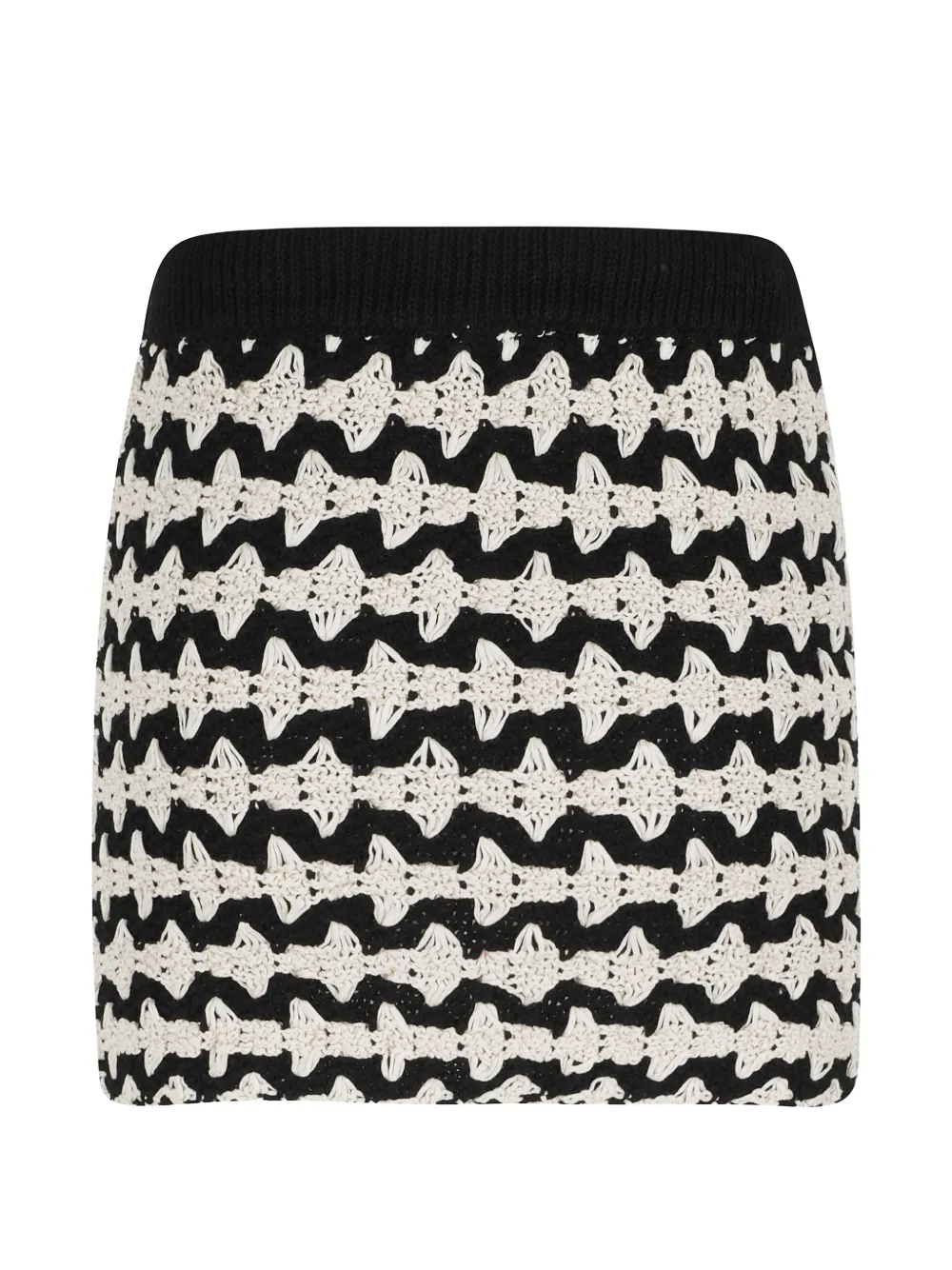 Roberto Collina Mini-rok met geometrisch patroon Zwart