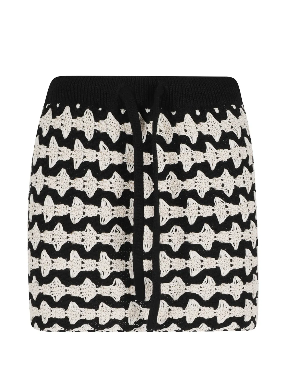 Roberto Collina geometric-pattern mini skirt - Nero