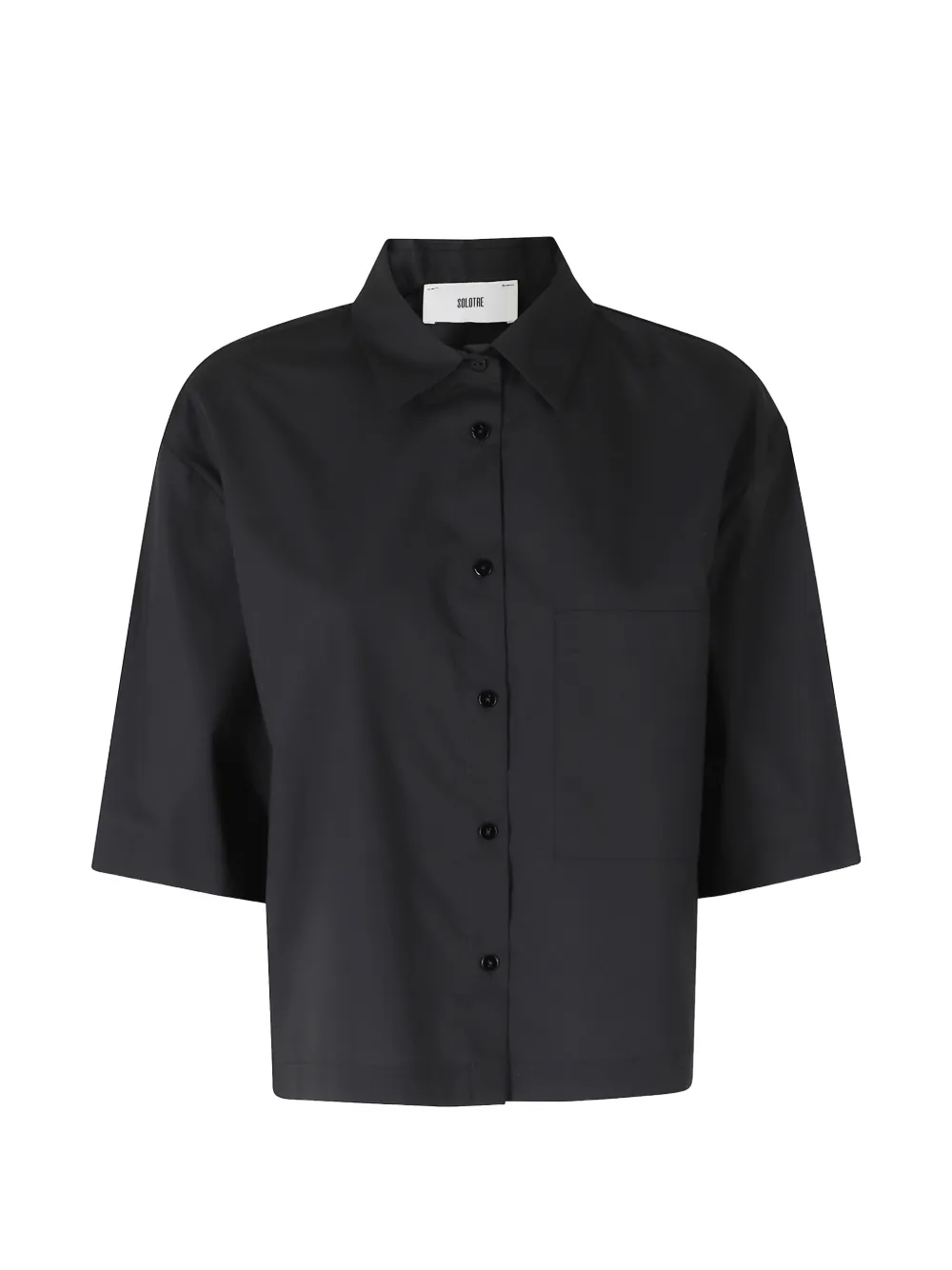 SOLOTRE cropped shirt - Nero