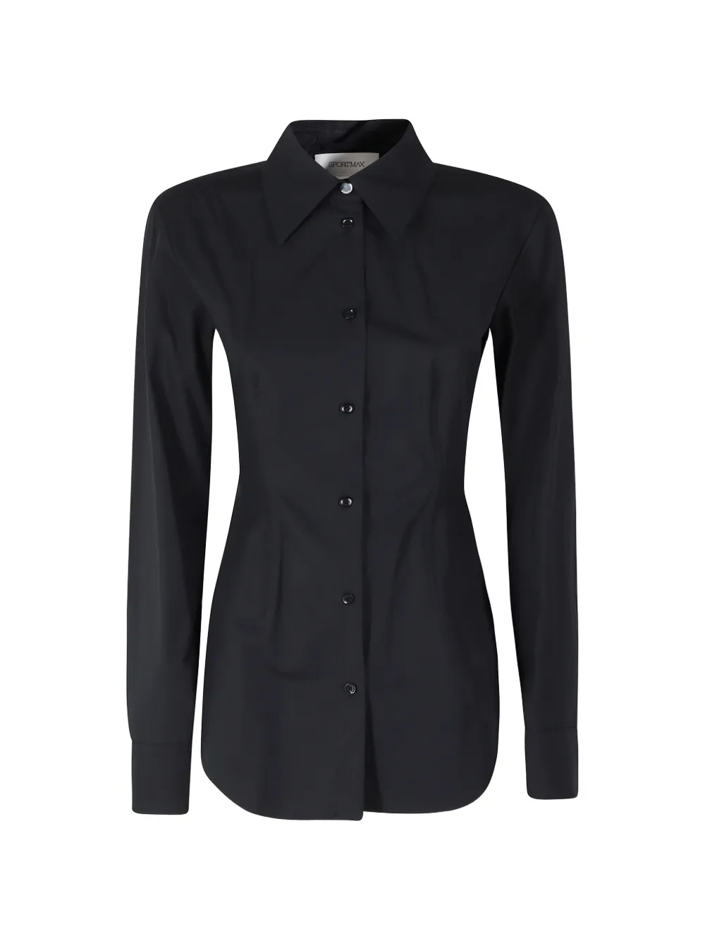 Sportmax darted long-sleeve shirt - Nero