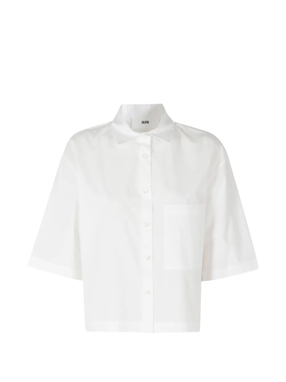 SOLOTRE cropped shirt - Weiß