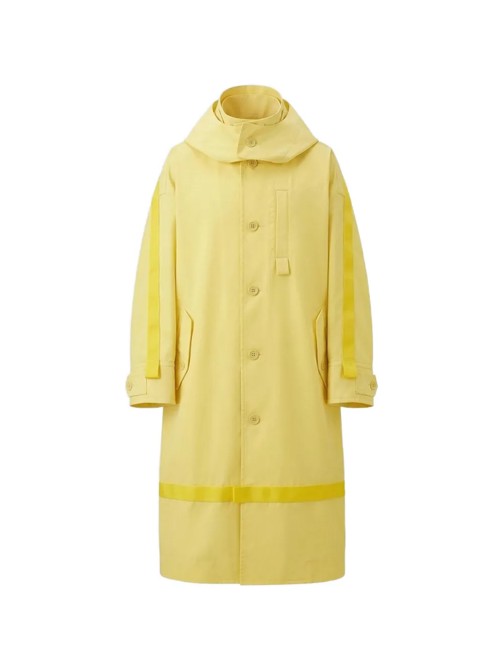 Homme Plissé Issey Miyake Carrier Carried hooded logo-print coat - Giallo