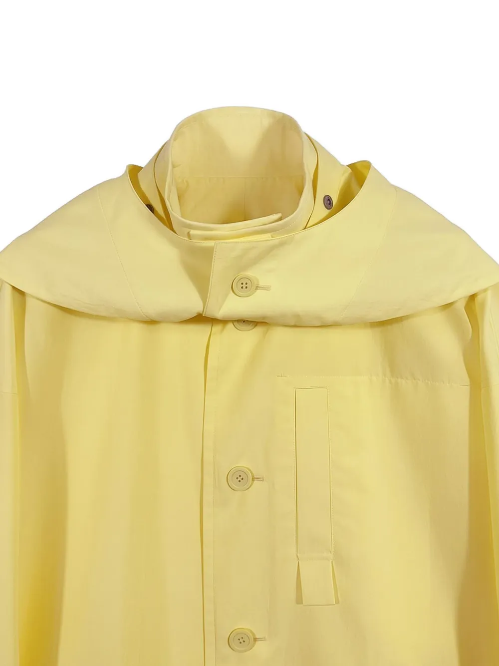Homme Plissé Issey Miyake Carrier jas met capuchon en logo-print Geel