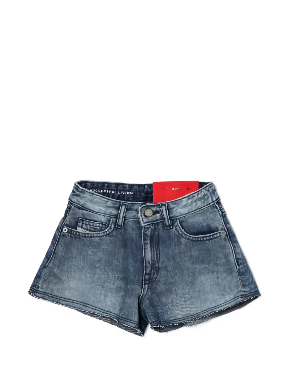 Diesel Kids Plaffy gerafelde shorts Blauw