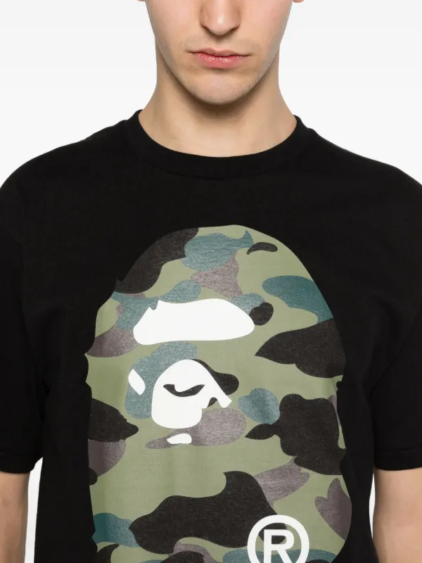A BATHING APE® カモフラージュ Tシャツ | ブラック | FARFETCH JP