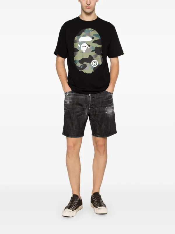A BATHING APE® カモフラージュ Tシャツ | ブラック | FARFETCH JP