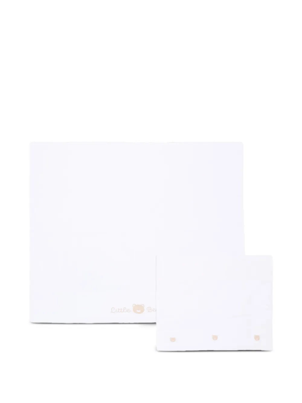 Little Bear logo-detail sleep blanket - Bianco