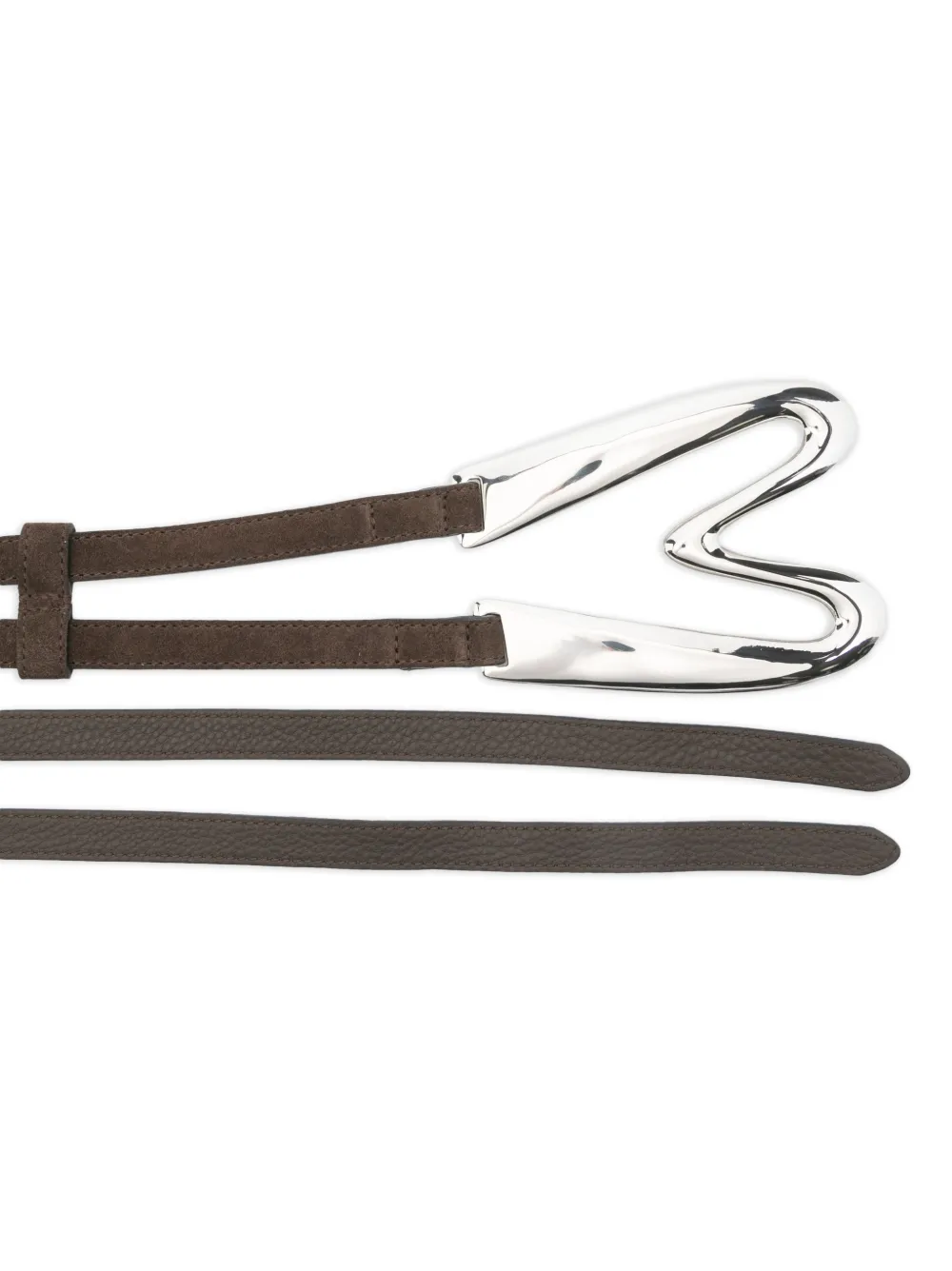 Moschino Leren riem Bruin