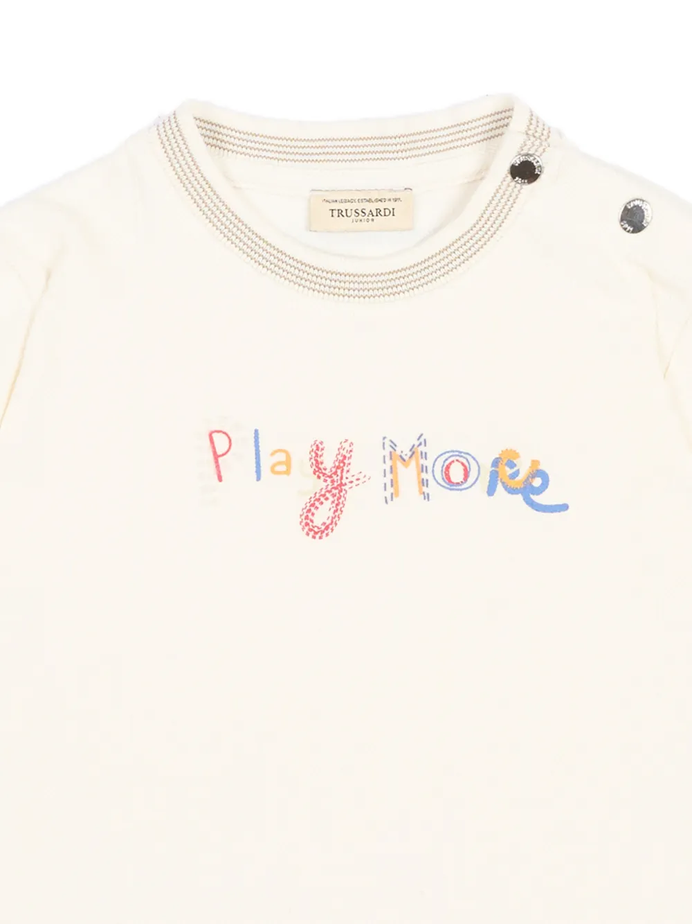 TRUSSARDI JUNIOR T-shirt met logoprint Beige