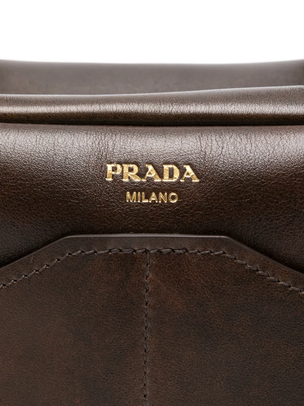 Prada Carry grote schoudertas Bruin