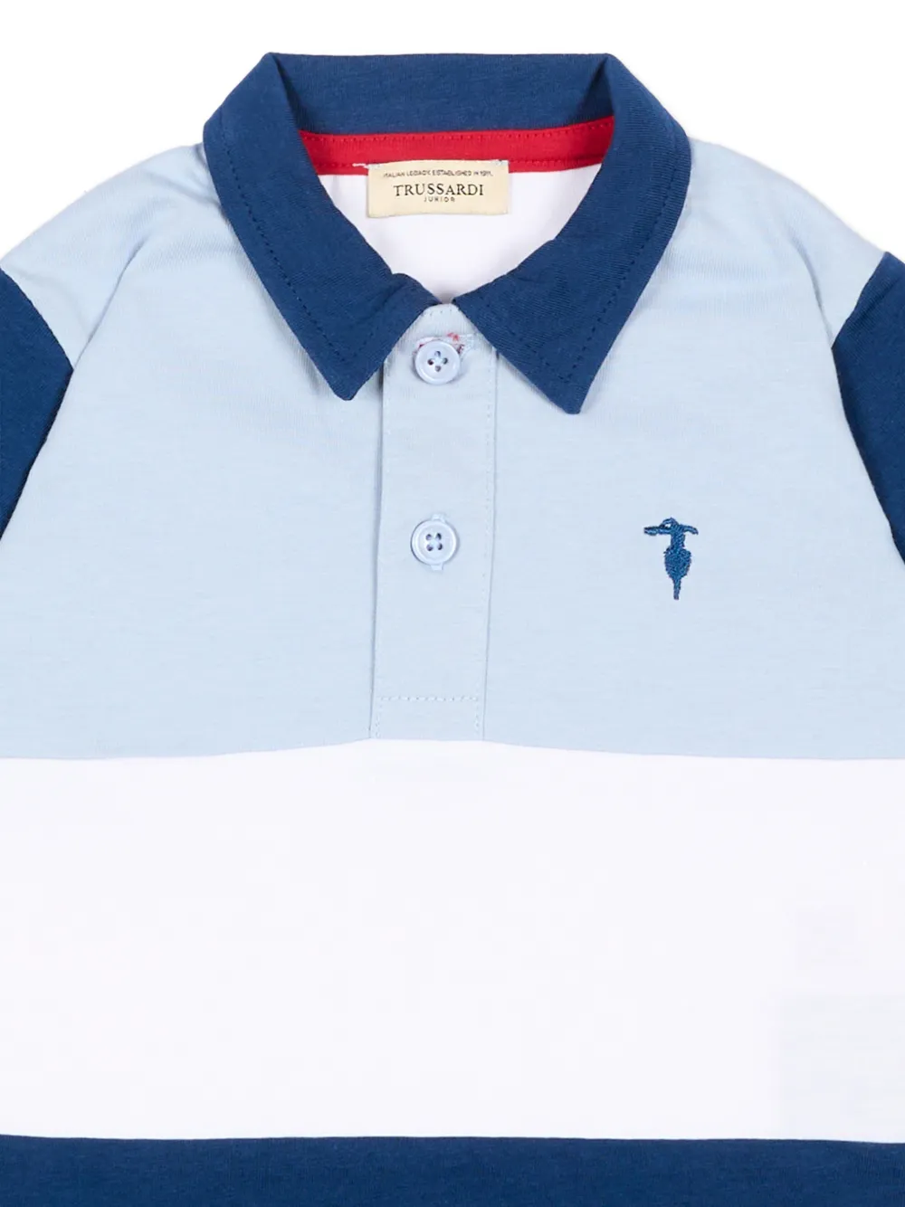 TRUSSARDI JUNIOR Poloshirt met korte mouwen en colourblocking Wit