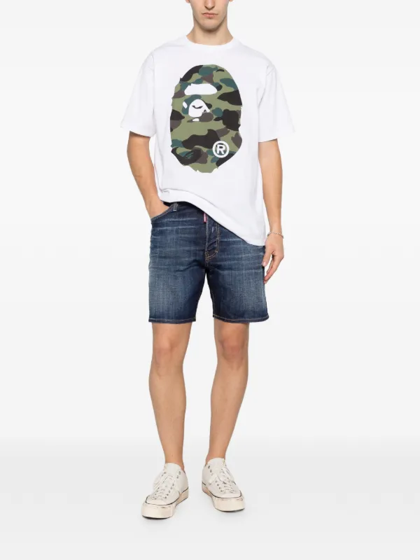 A BATHING APE® Ape Head カモフラージュ Tシャツ | ホワイト