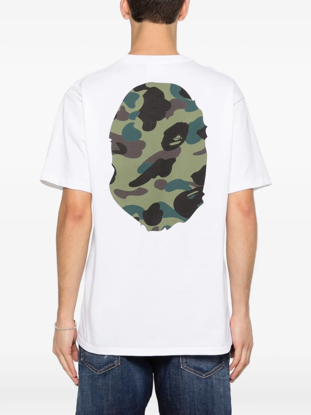 A BATHING APE® Ape Head カモフラージュ Tシャツ | ホワイト