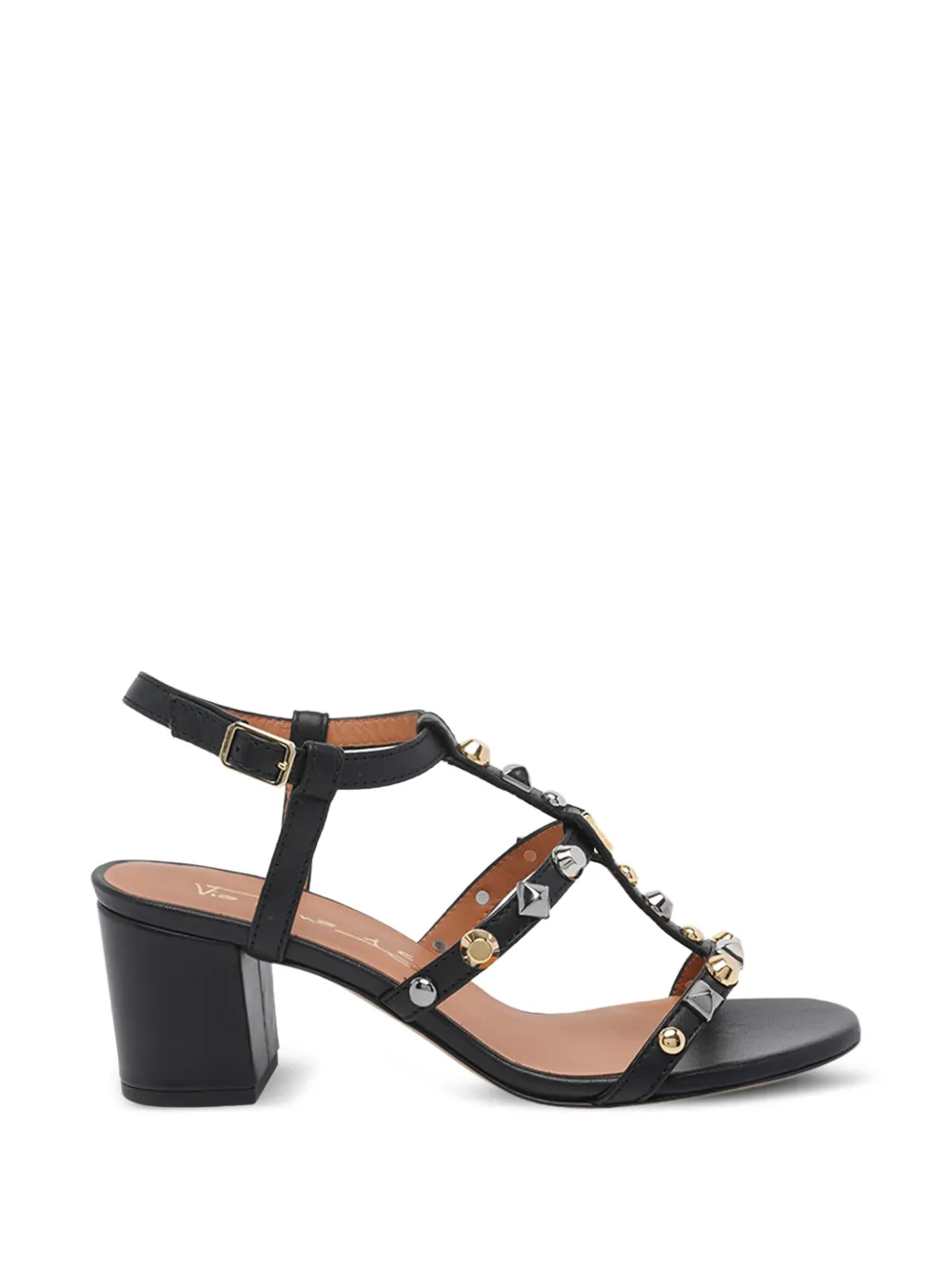 Via Roma 15 studded buckle sandals - Nero