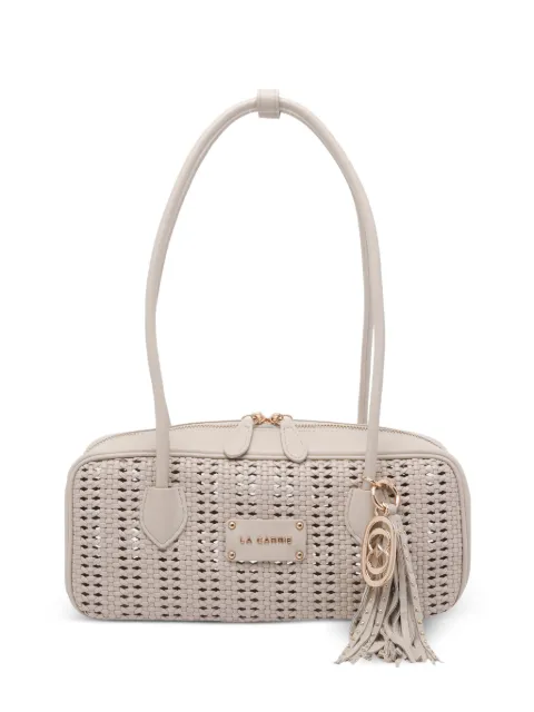 La Carrie woven zipped shoulder bag