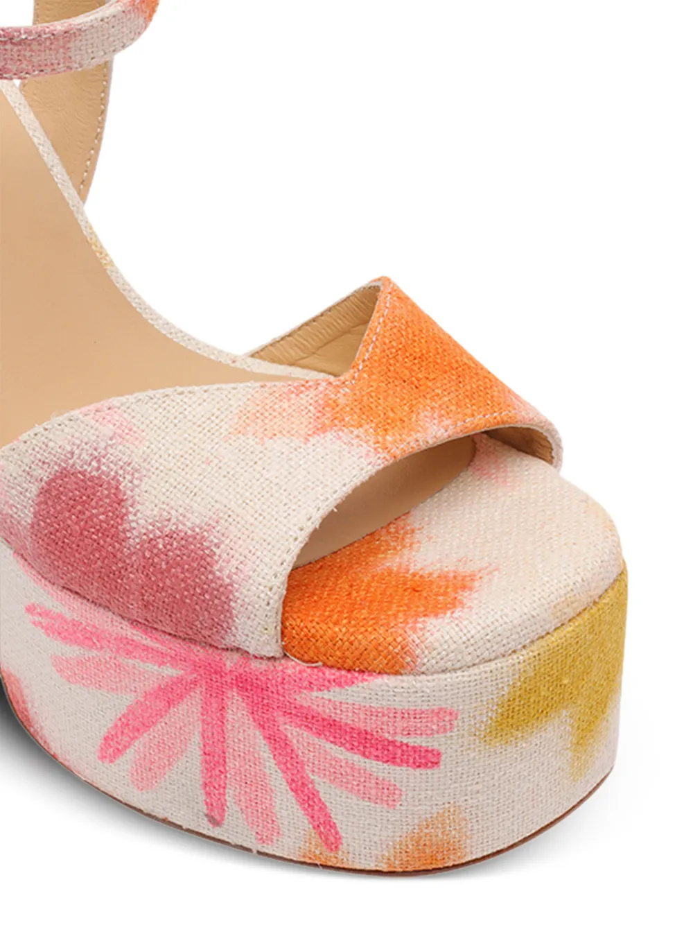 Castañer Sandalen met gesp en patroon Wit