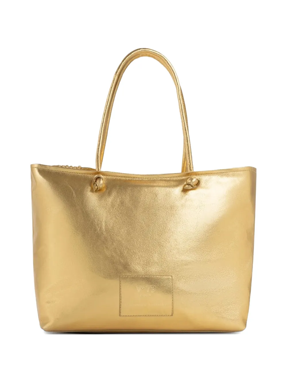 V°73 logo-patch tote bag - Oro