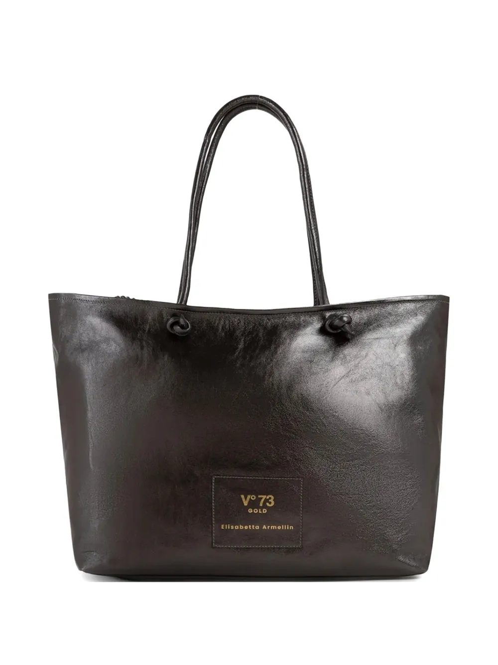 V°73 logo-patch tote bag - Nero