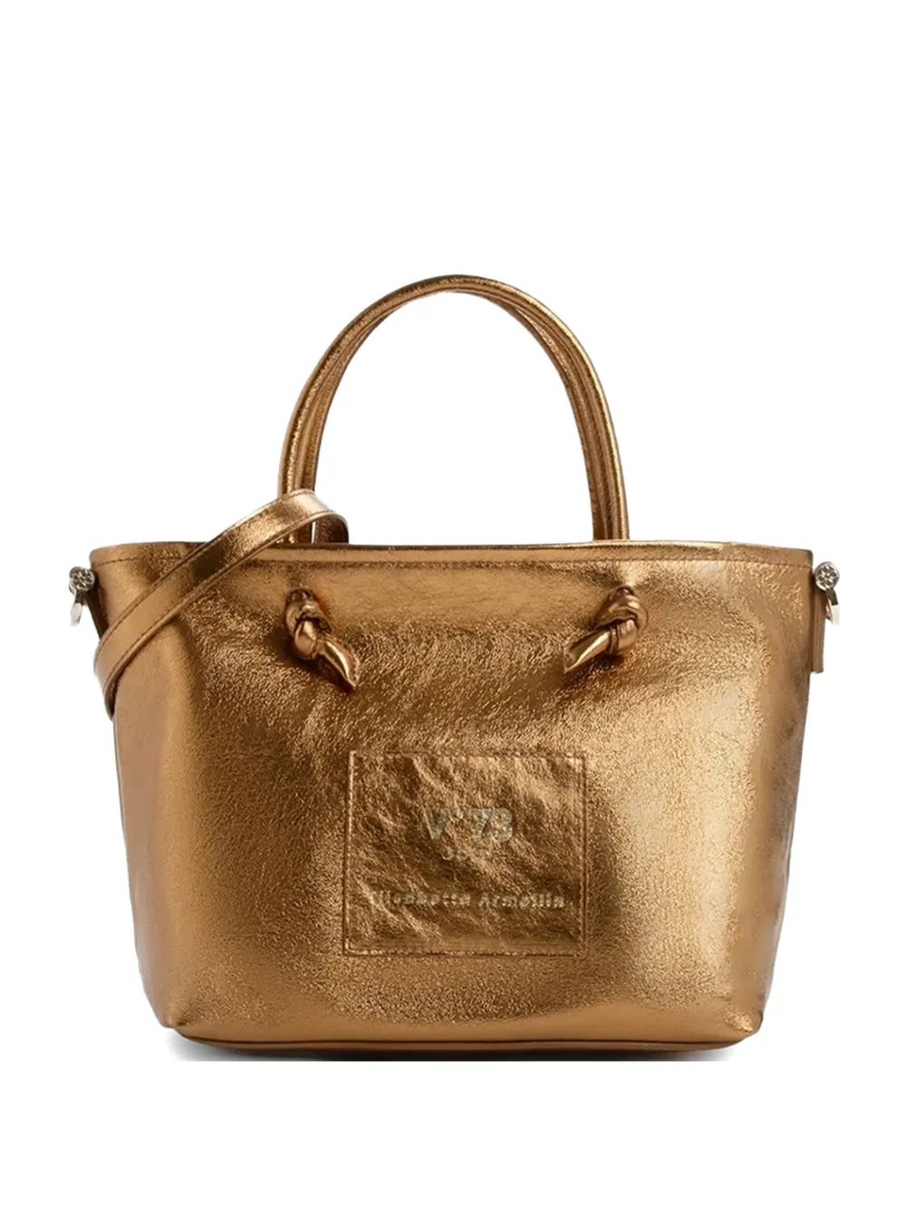 V°73 logo-patch tote bag - Oro