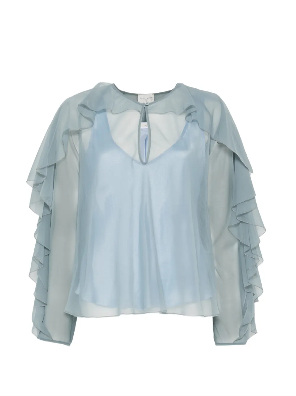 Forte Forte sheer shirt - Blu