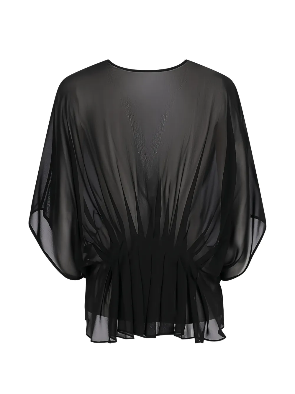 Max Mara Geplooide blouse Zwart