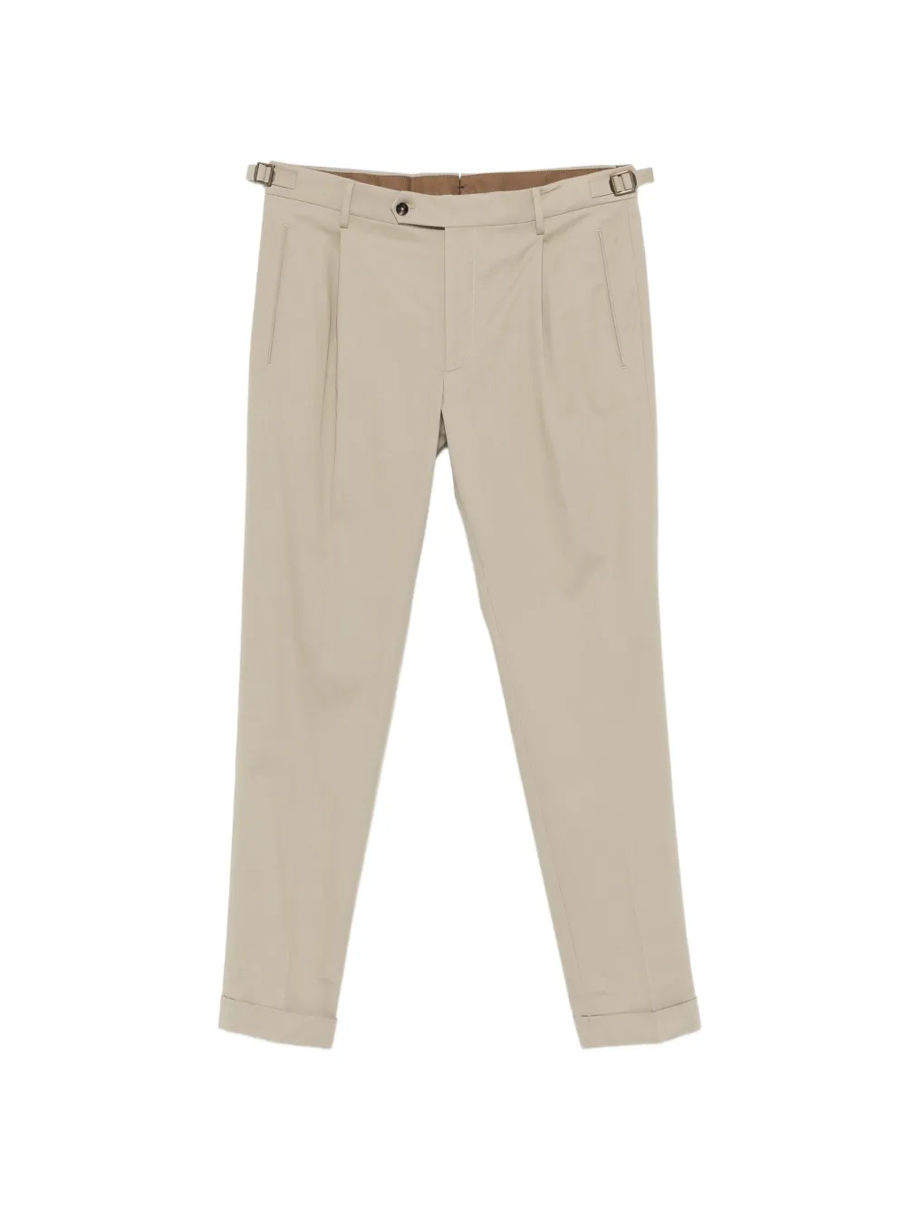 Berwich Retro Long pleated trousers - Toni neutri