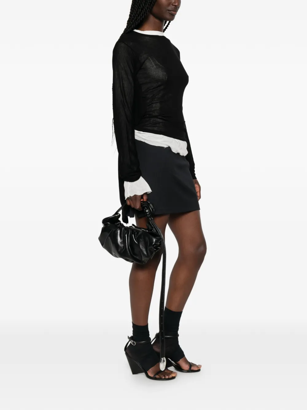 Paloma Wool T-shirt met gedrapeerde mouwen Zwart