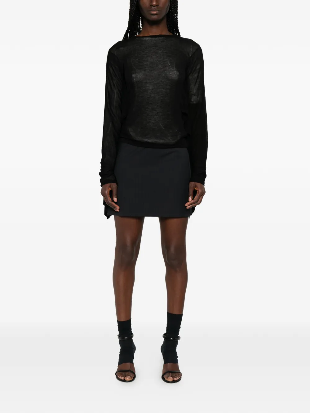 Paloma Wool T-shirt met gedrapeerde mouwen Zwart