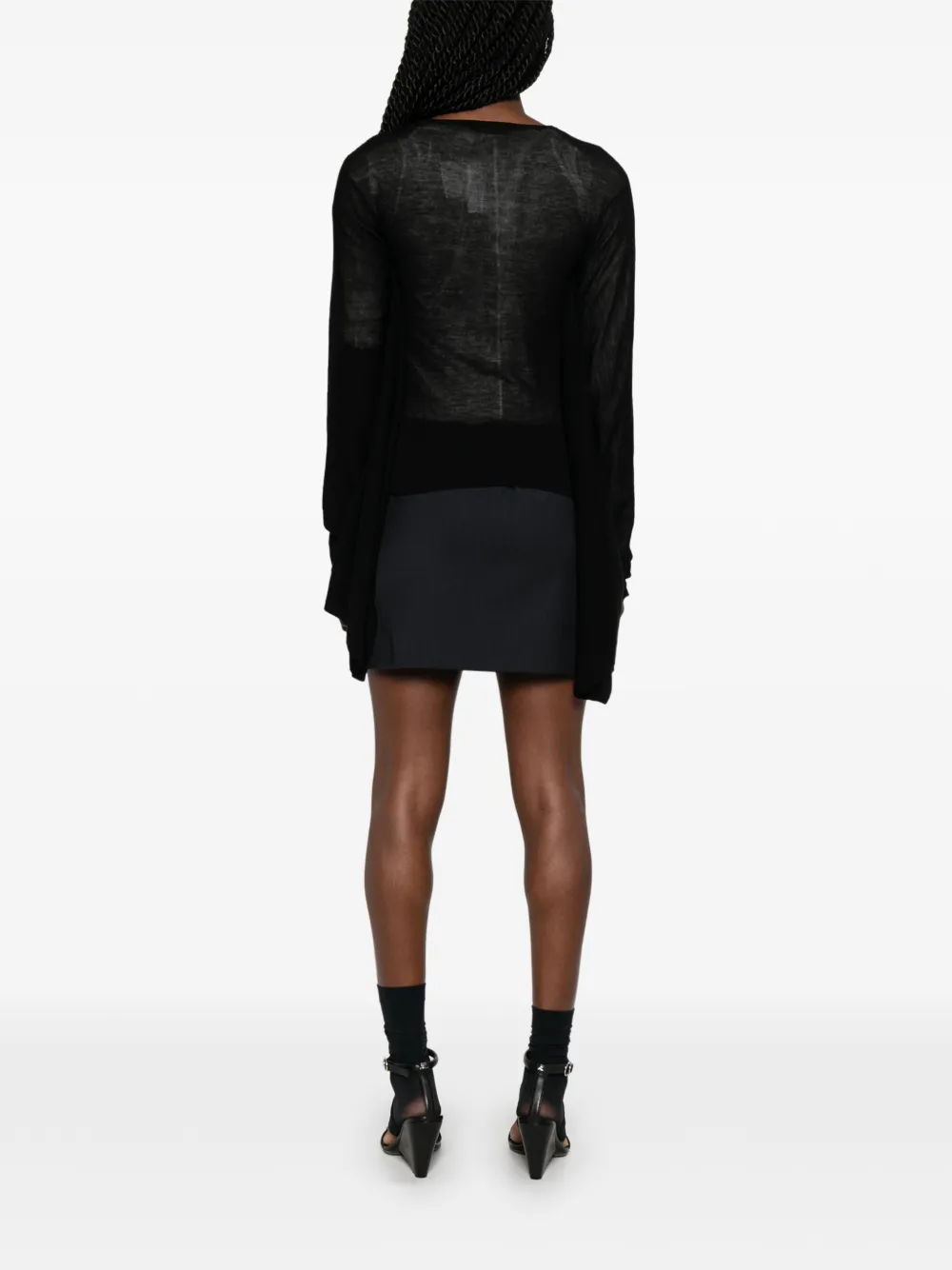 Paloma Wool T-shirt met gedrapeerde mouwen Zwart