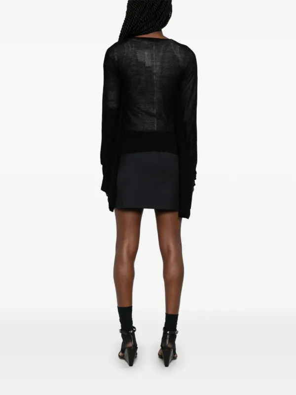 Paloma Wool draped-sleeve T-shirt | Black | FARFETCH