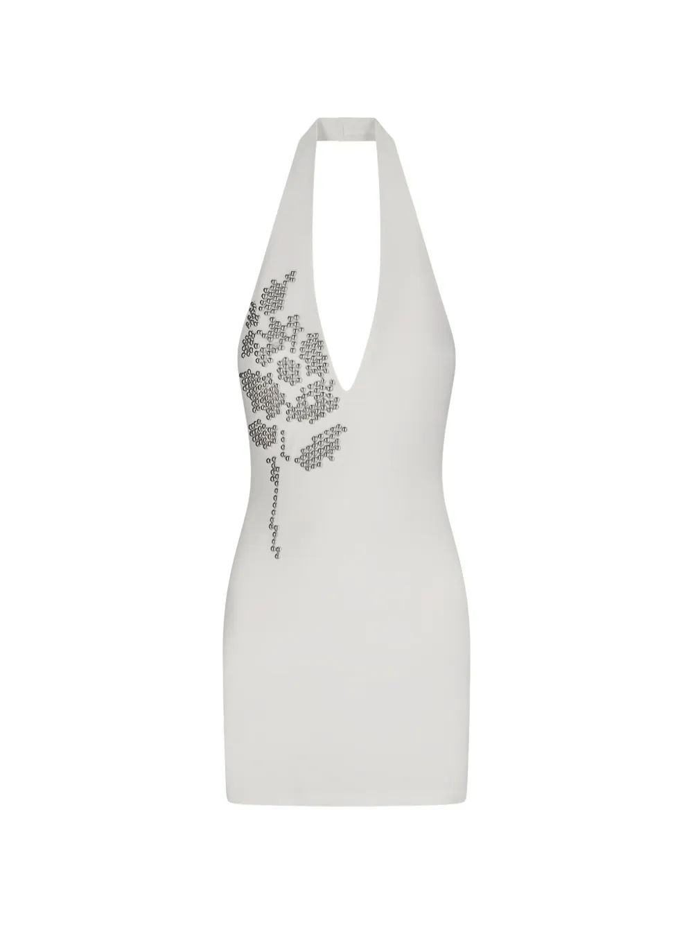 David Koma Abito corto con scollo all'americana - Bianco