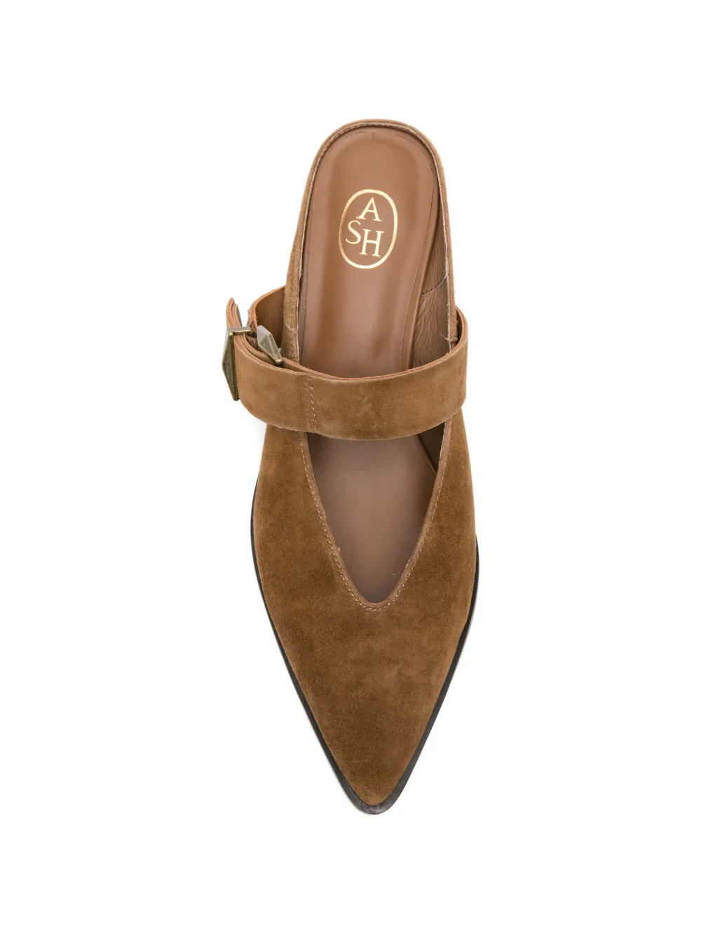 Ash Tessa muiltjes met gesp en puntige neus Bruin