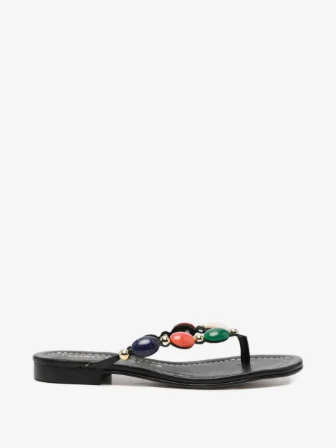 Pedro Miralles bead-embellished thong sandals