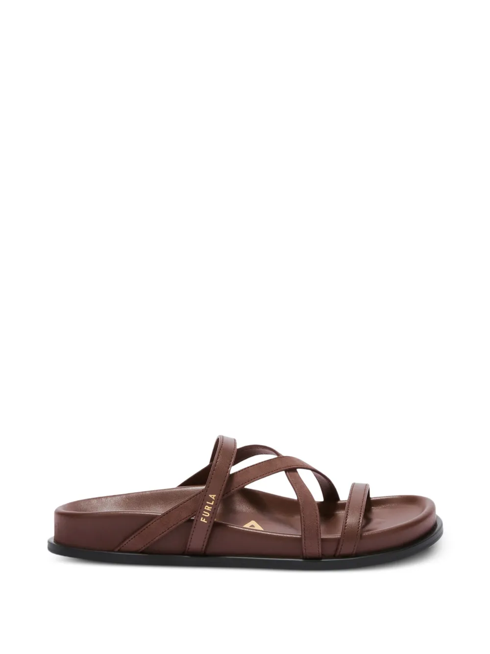 Furla Solea Logo-detail Sandals In Burgundy