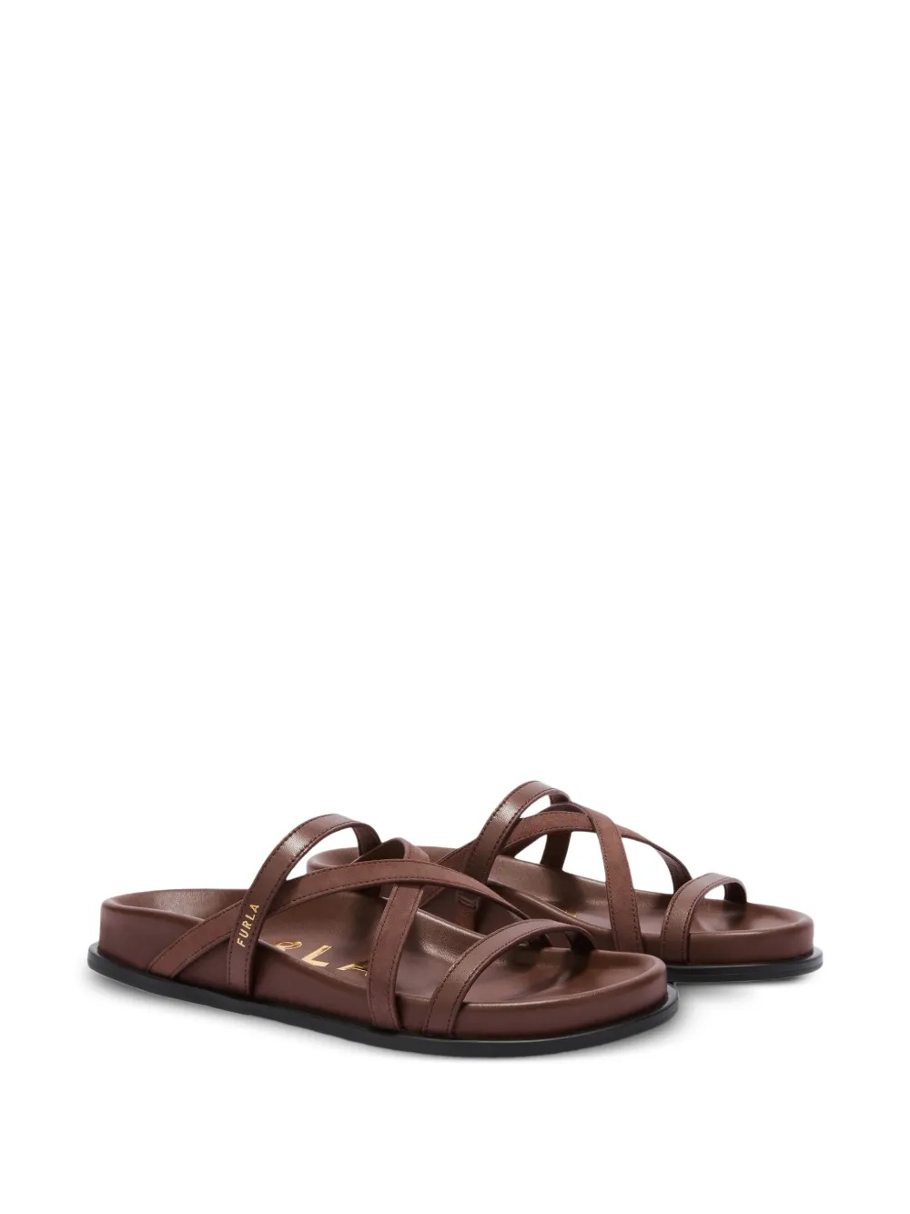 Furla Solea logo-detail sandals Bruin