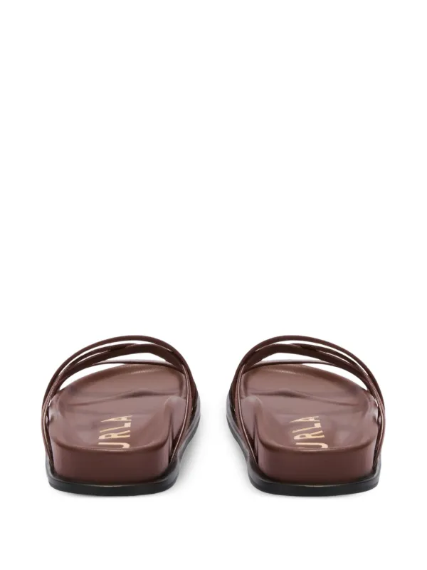 Furla Solea logo-detail Sandals | Brown | FARFETCH