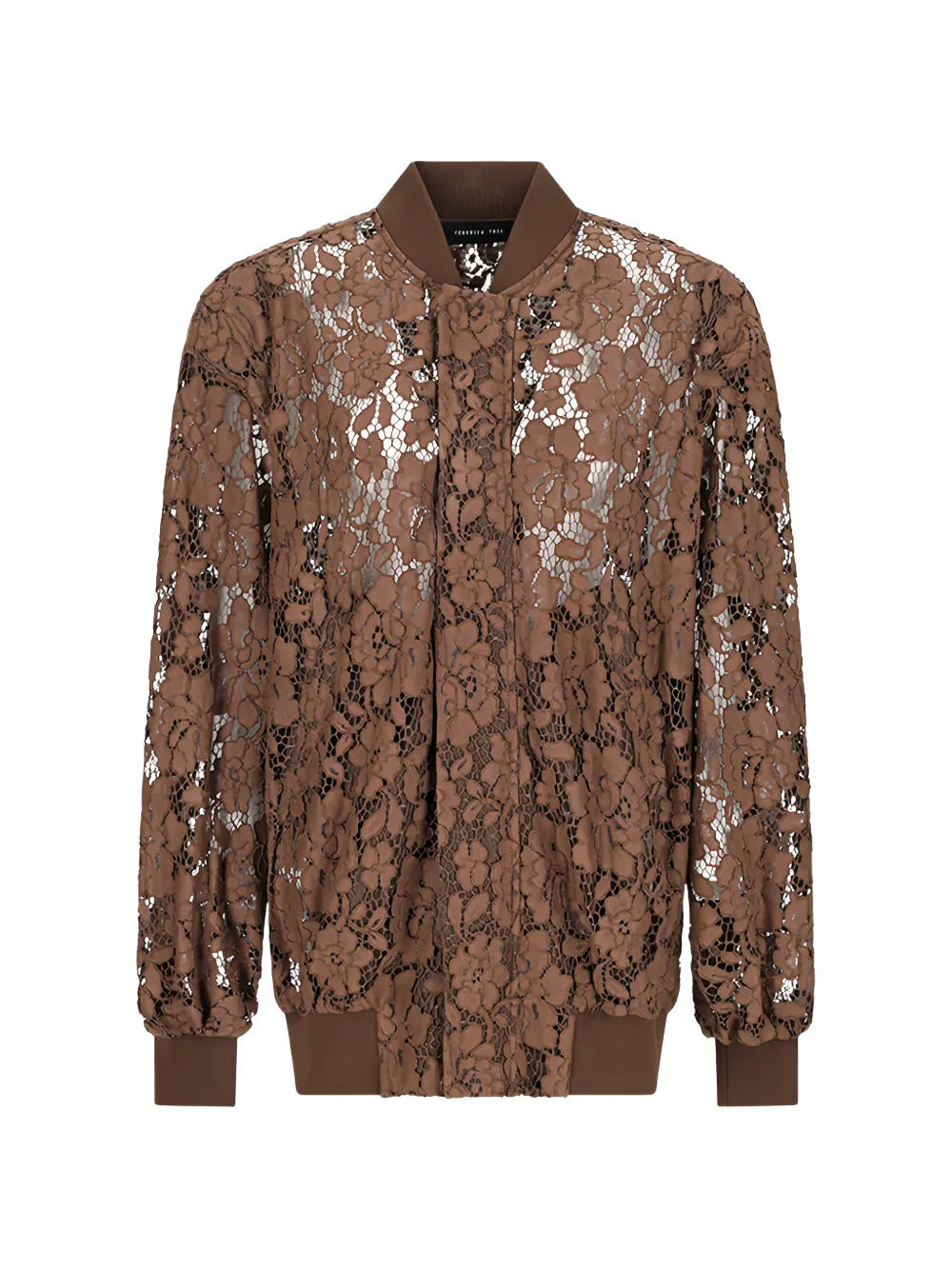 Federica Tosi lace bomber jacket - Braun
